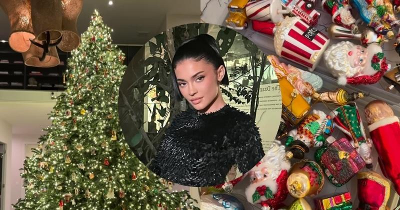 7 Foto Dekorasi Natal di Rumah Kylie Jenner, Pohon Natalnya Tinggi
